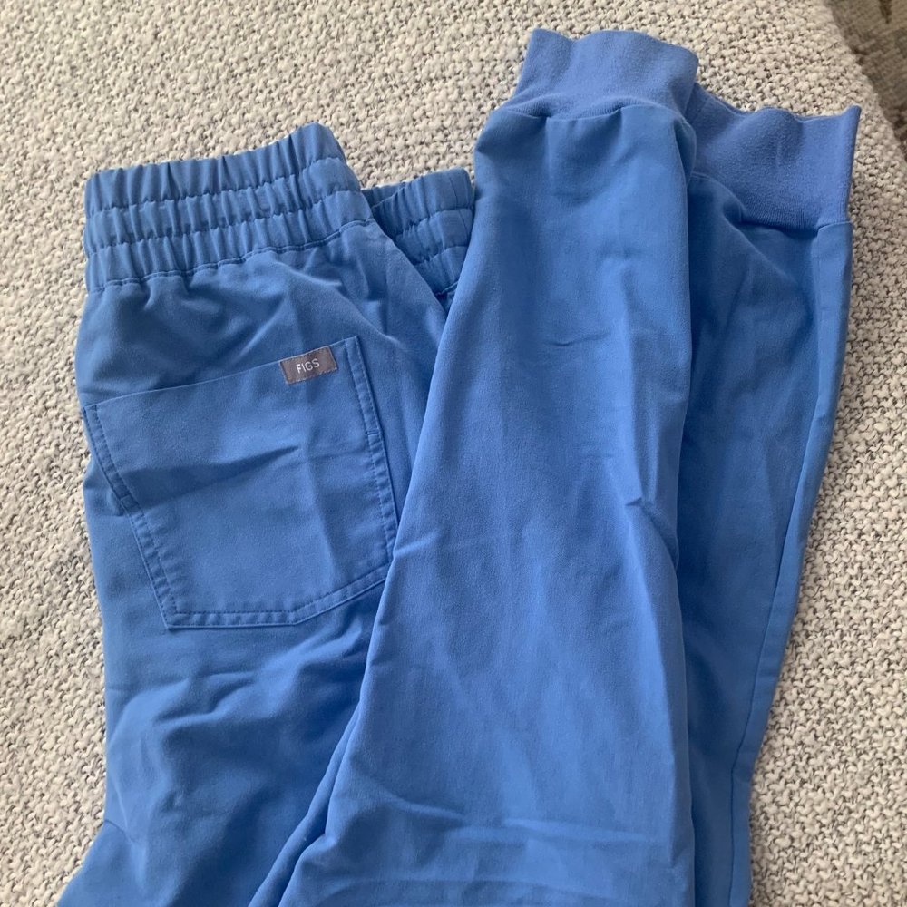 FIGS Zamora High Waisted Joggers Ceil Blue